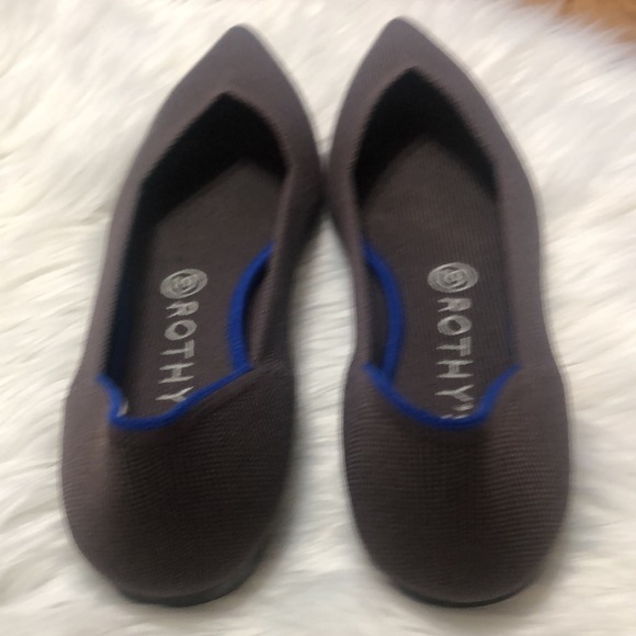 Rothy’s The Point slip on flat shoes. Women’s size 8.5. Colors-Mink with purple. - Picture 7 of 7